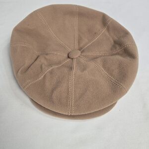 Vintage 60's Newsboy Cabbie Hat Cap Tan Made In The USA